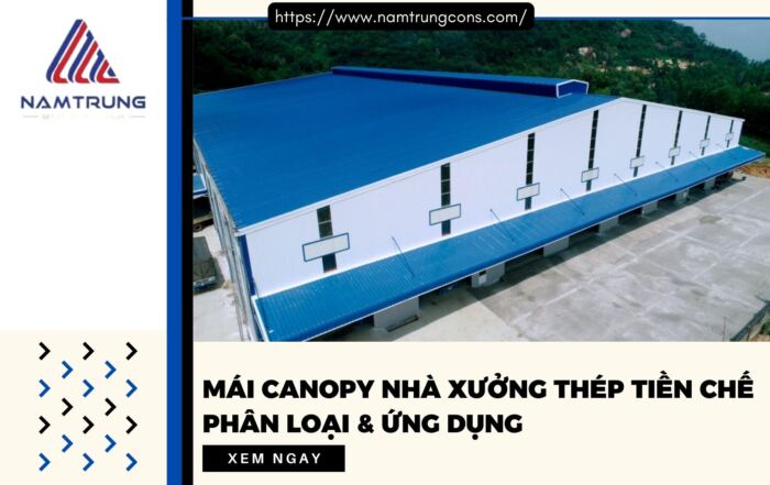 Mái capony nhà xưởng thép tiền chế