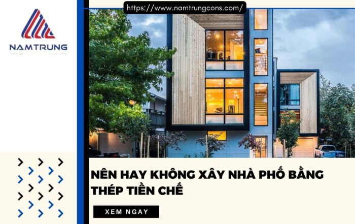Xây nhà phố bằng thép tiền chế